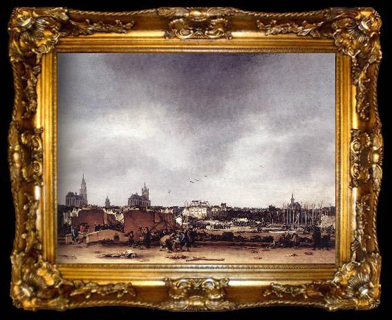 framed  POEL, Egbert van der View of Delft after the Explosion of 1654 af, ta009-2
